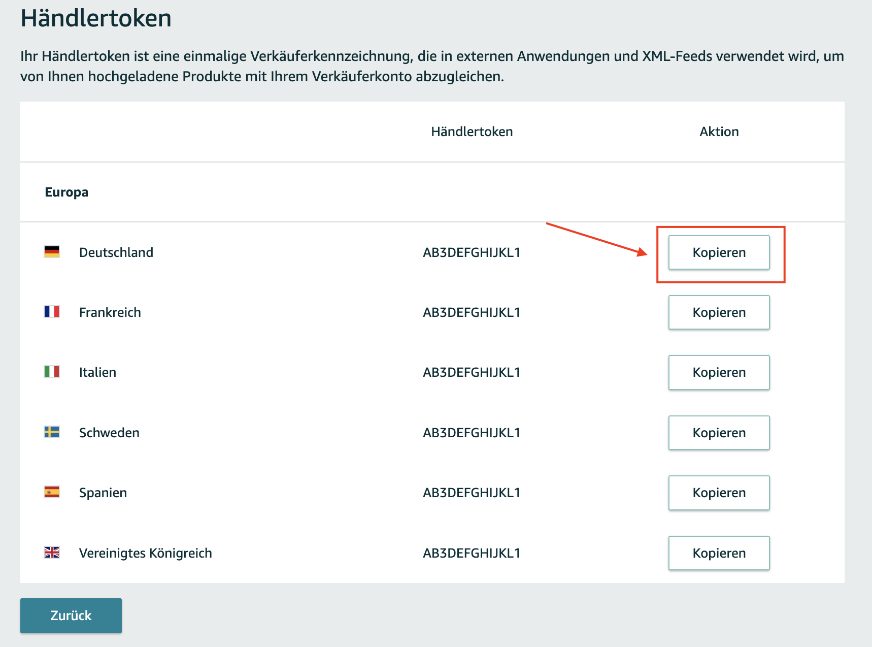 FFN Connect Formular zur Amazon-Anbindung